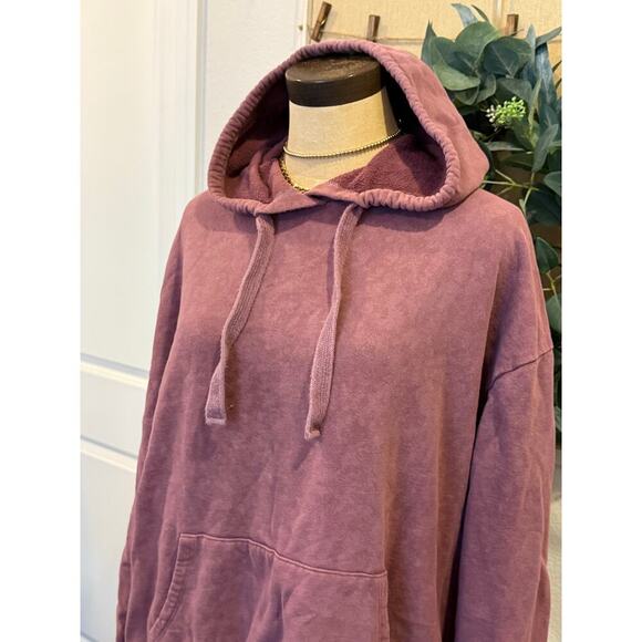 ASOS Design Plum Hoodie Sweatshirt Top Shirt 100% cotton Women Size 6 - Picture 2 of 9